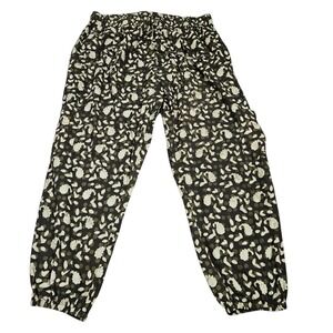 Marketplace Handwork of India Pants Sz 4W Embroidered Panya Jogger Dark Olive‎